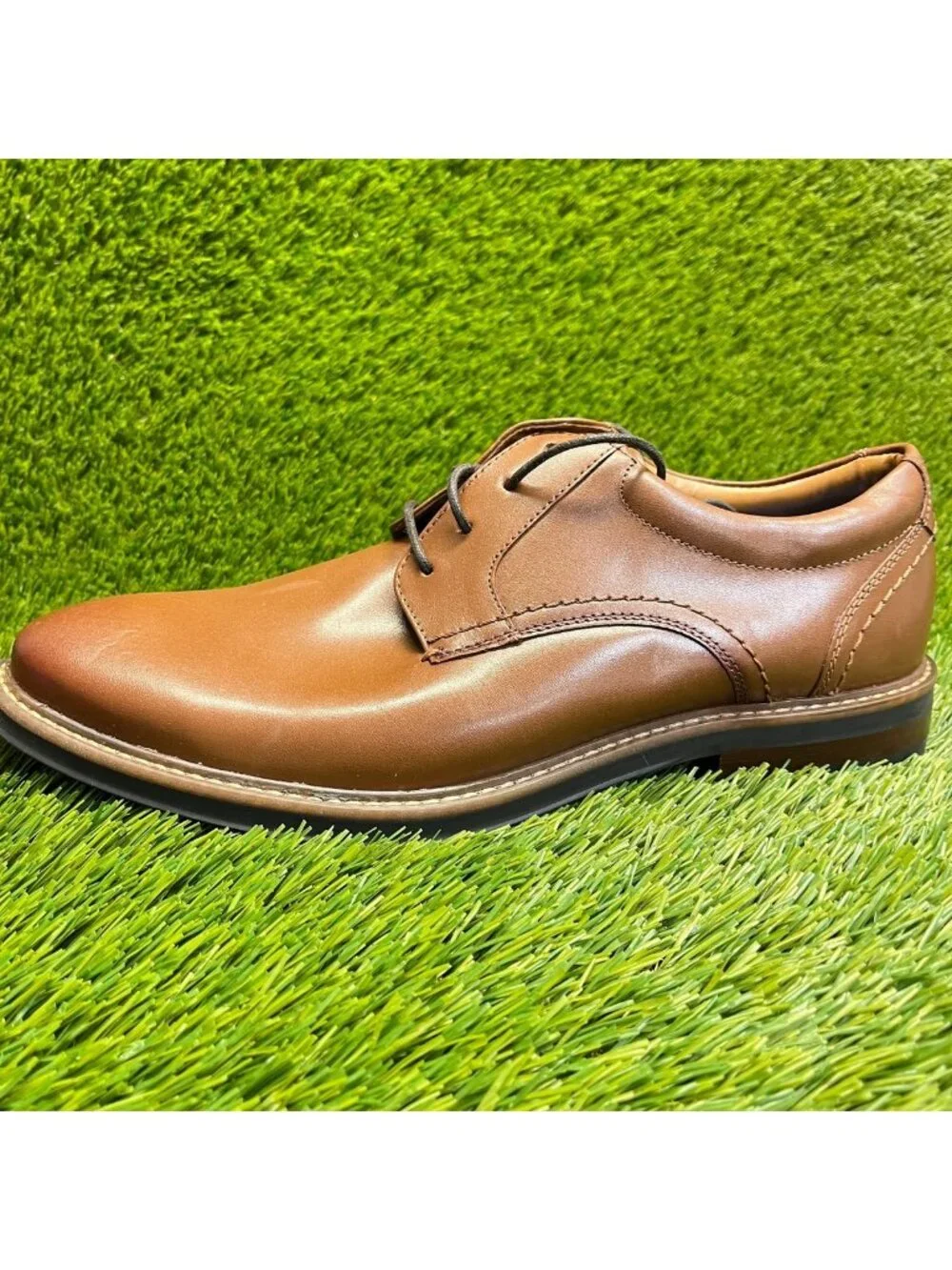 Nunn Bush Calderone Mens Size 9 Brown Casual Classic Plain Toe Oxford Shoes